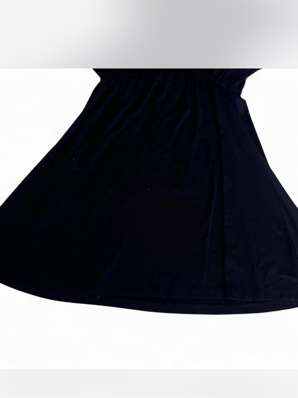 Vintage Mossimo Black Babydoll V-Neck Flowy mini Dress XS - Picture 4 of 8